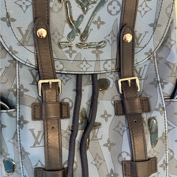 Blue Monogram Backpack - Picture 6 of 13